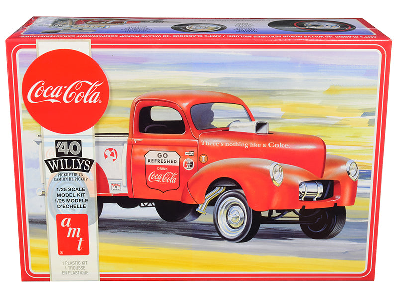 Skill 3 Model Kit 1940 Willys Gasser Pickup Truck "Coca-Cola" 1/25 Scale Model