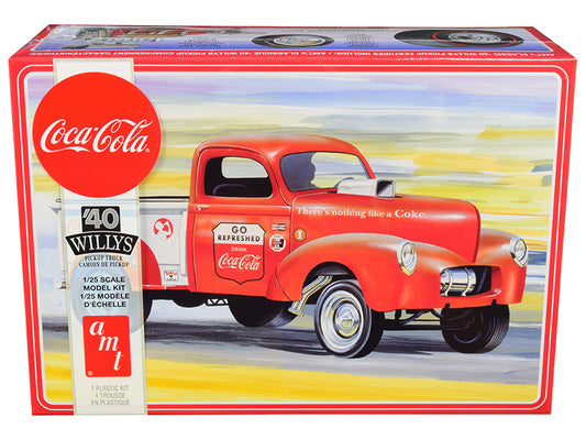 Skill 3 Model Kit 1940 Willys Gasser Pickup Truck "Coca-Cola" 1/25 Scale Model