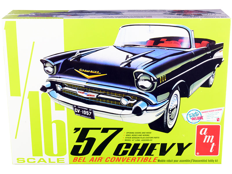 Skill 3 Model Kit 1957 Chevrolet Bel Air Convertible 2-in-1 Kit 1/16 Scale Model