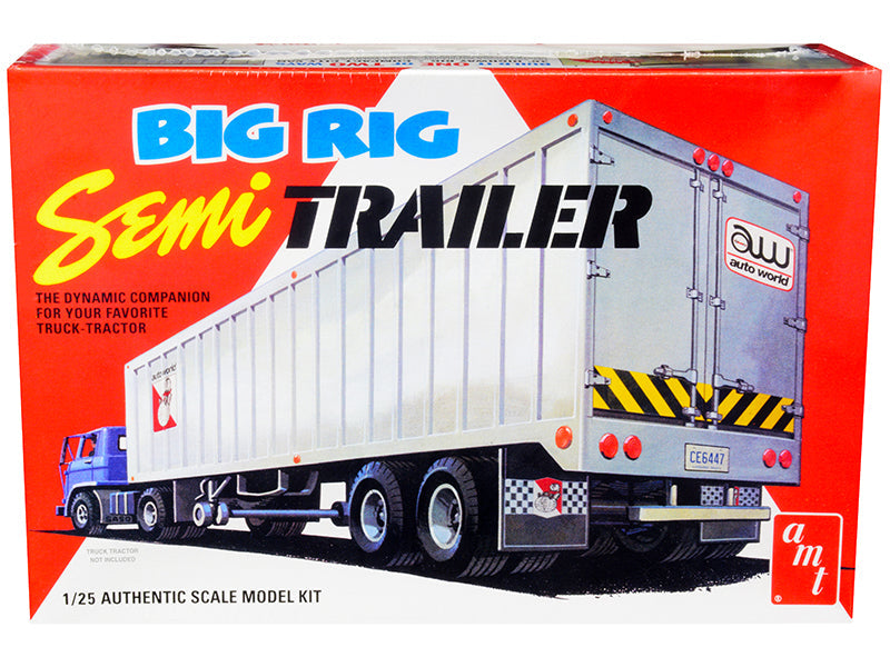 Skill 3 Model Kit Big Rig Semi Trailer with 2 Pallets 2-In-1 Kit 1/25 Scale Model