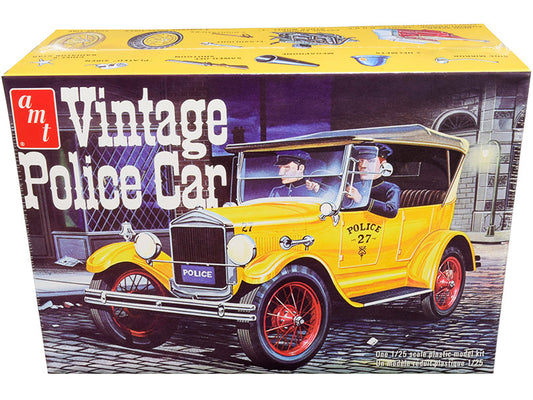 Skill 2 Model Kit 1927 Ford T Vintage Police Car 1/25 Scale Model