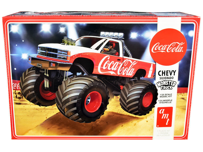 Skill 2 Model Kit Chevrolet Silverado Monster Truck "Coca-Cola" 1/25 Scale Model