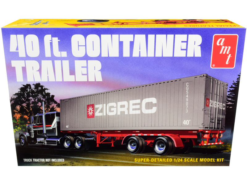 Skill 3 Model Kit 40' Container Trailer 1/24 Scale Model