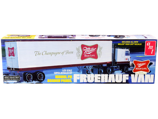 Skill 3 Model Kit Fruehauf FB Beaded Panel Van Trailer "Miller" 1/25 Scale Model