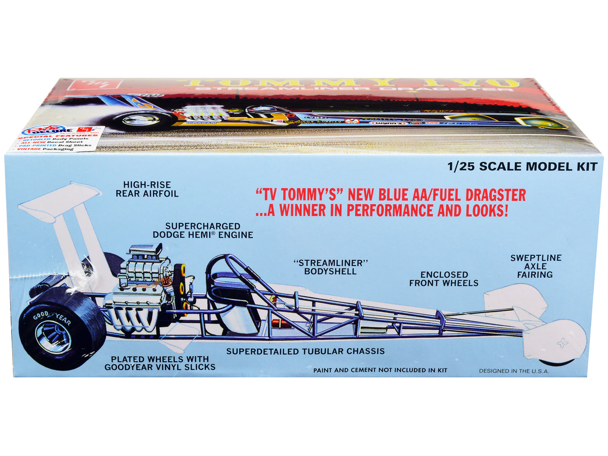 Skill 2 Model Kit Tommy Ivo Streamliner Dragster 1/25 Scale Model