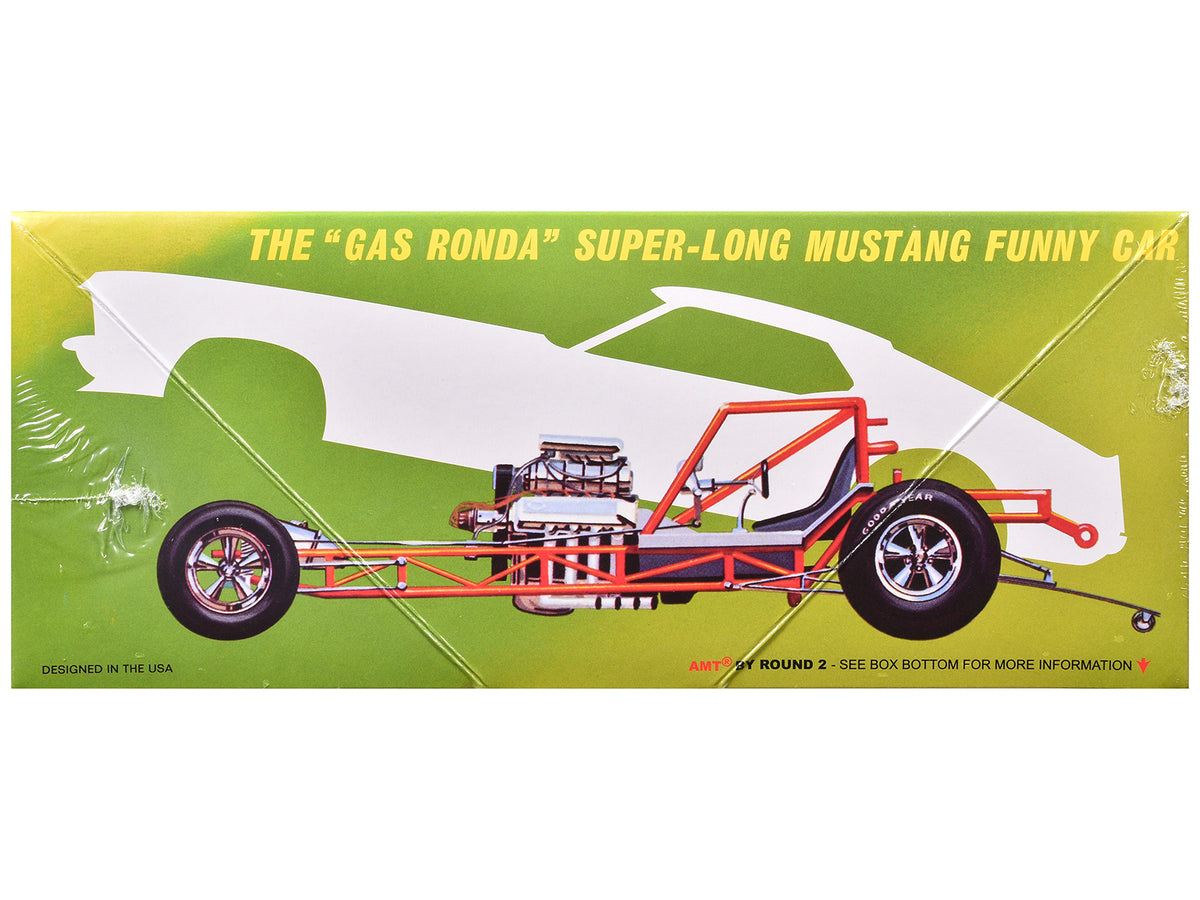 Skill 2 Model Kit 1969 Ford Mustang Longnose Funny Car "Gas Ronda" 1/25 Scale Model