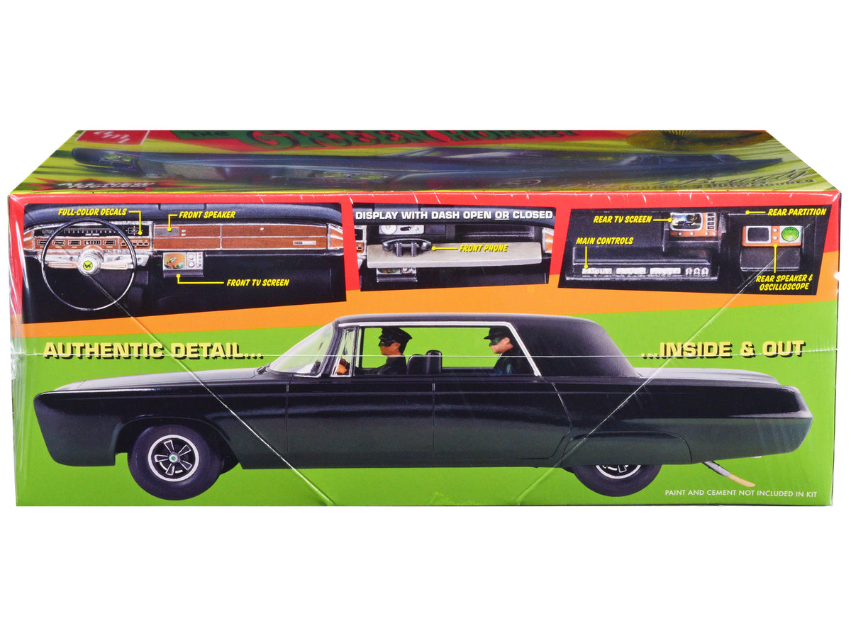 Skill 2 Model Kit Black Beauty "The Green Hornet" (1966–1967) TV Series with Green Hornet and Kato Figures 1/25 Scale Model