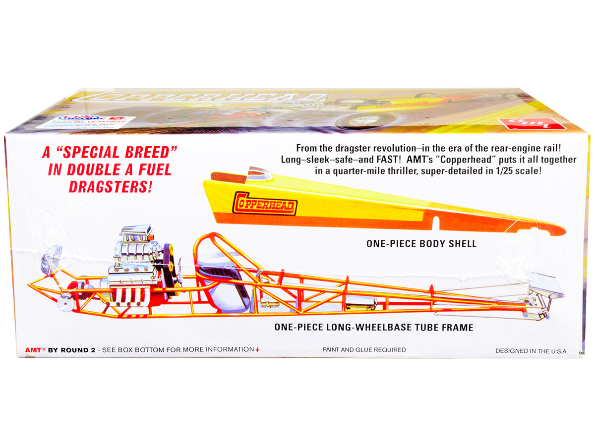 Skill 2 Model Kit 1934 Copperhead Rear-Engine Double A Fuel Dragster 1/25 Scale Model