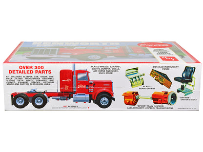 Skill 3 Model Kit Kenworth Conventional W-925 Tractor Truck "Coca-Cola" 1/25 Scale Model