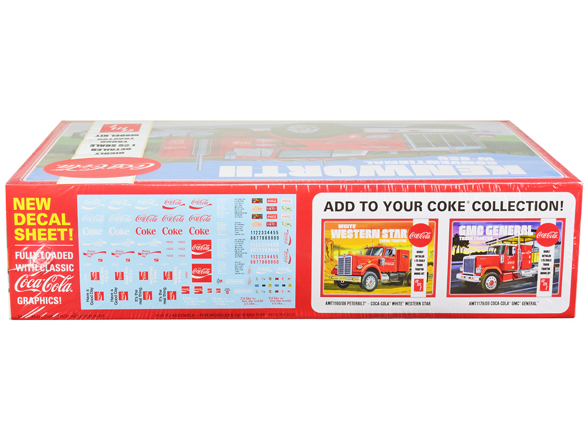 Skill 3 Model Kit Kenworth Conventional W-925 Tractor Truck "Coca-Cola" 1/25 Scale Model
