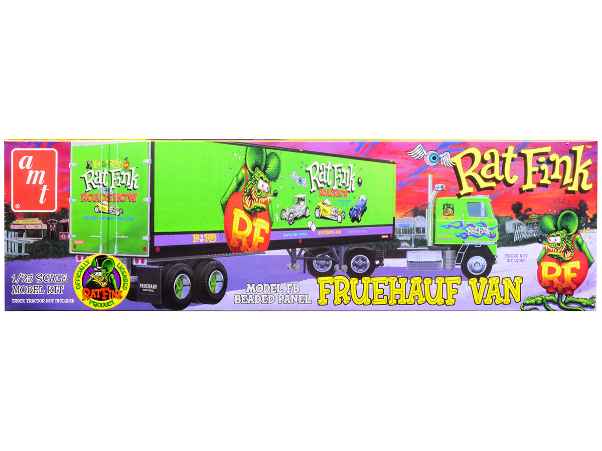 Skill 3 Model Kit Fruehauf FB Beaded Panel Van Trailer "Rat Fink" 1/25 Scale Model