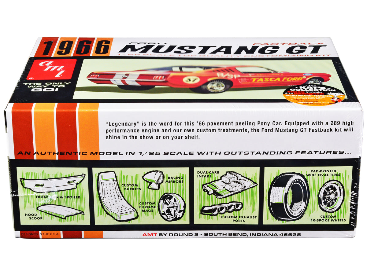 Skill 2 Model Kit 1966 Ford Mustang GT Fastback 1/25 Scale Model