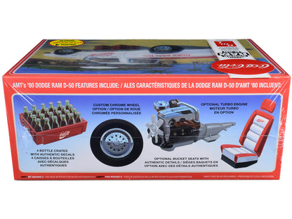 Skill 3 Model Kit 1980 Dodge Ram D-50 Pickup Truck "Coca-Cola" Four Bottle Crates 1/25 Scale Model