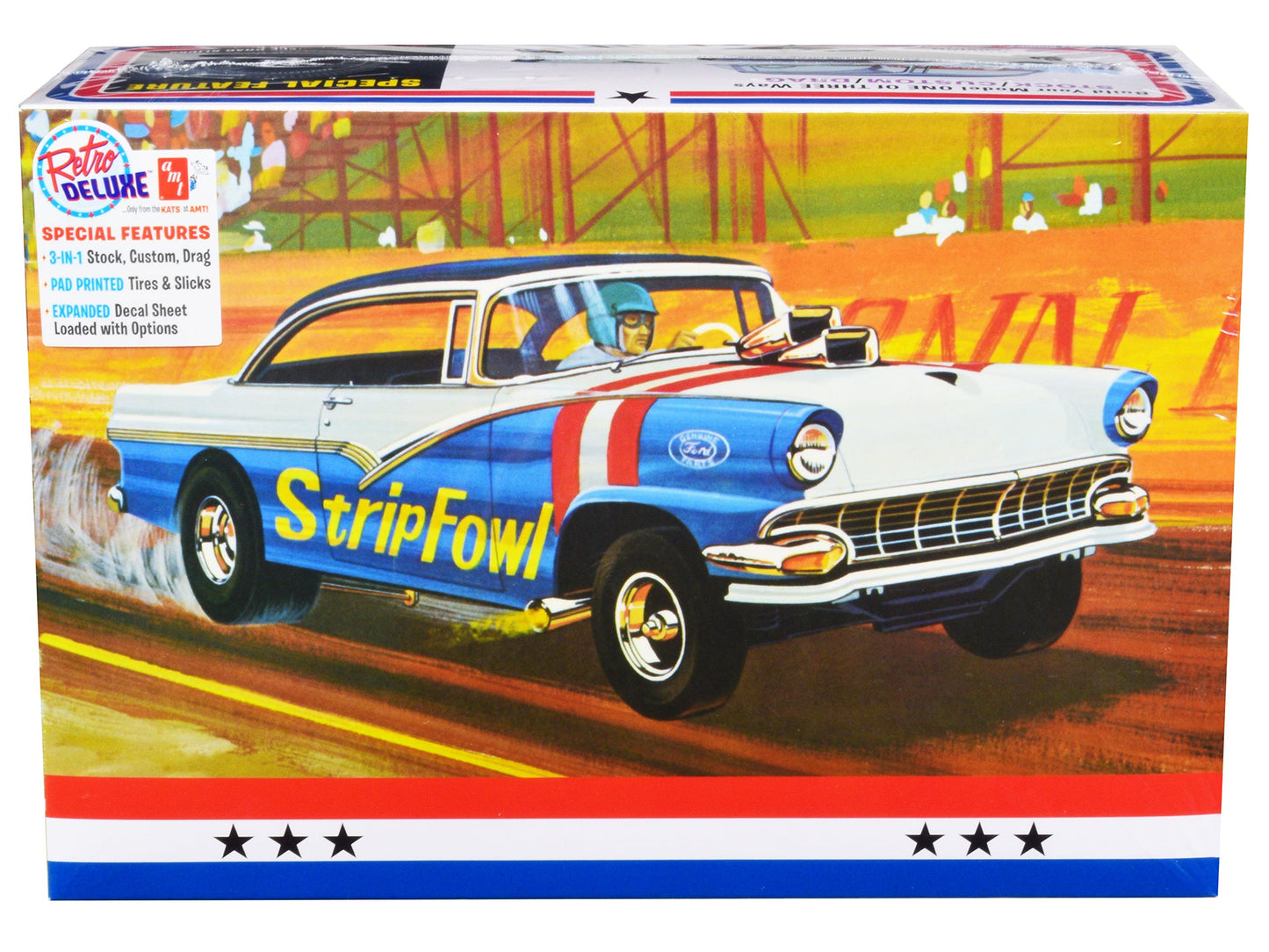 Skill 2 Model Kit 1956 Ford Victoria Hardtop 3 in 1 Kit 1/25 Scale Model