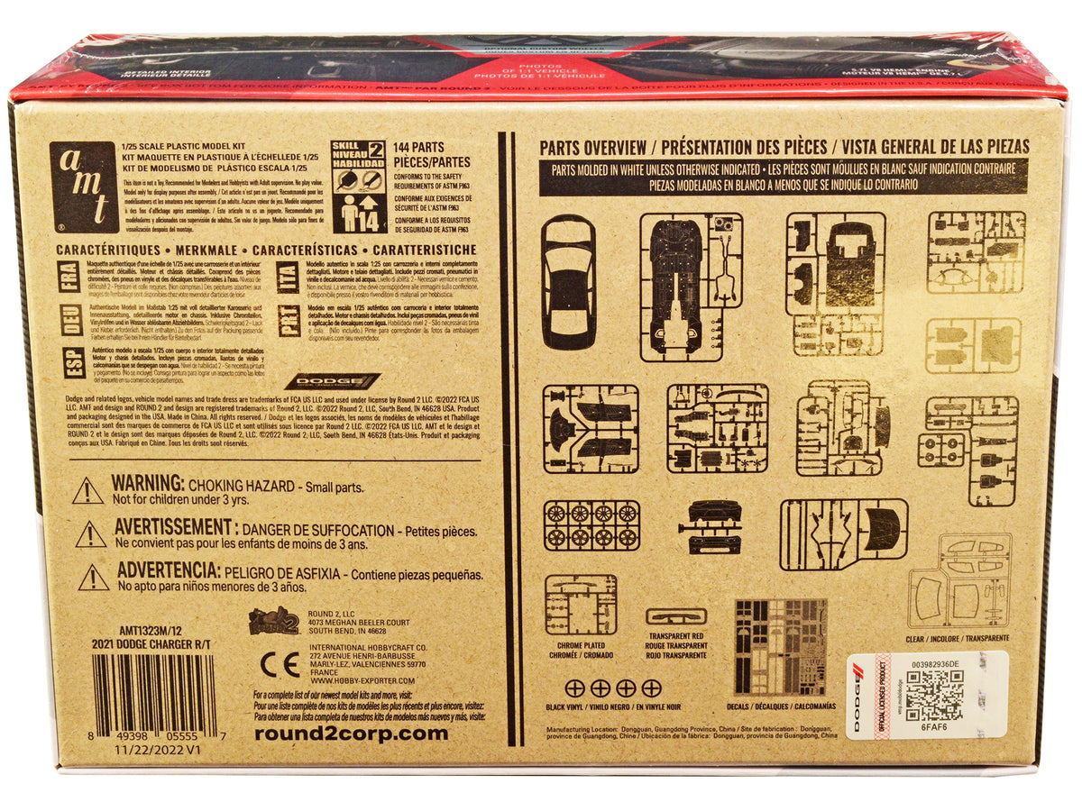 Skill 2 Model Kit 2021 Dodge Charger R/T 1/25 Scale Model