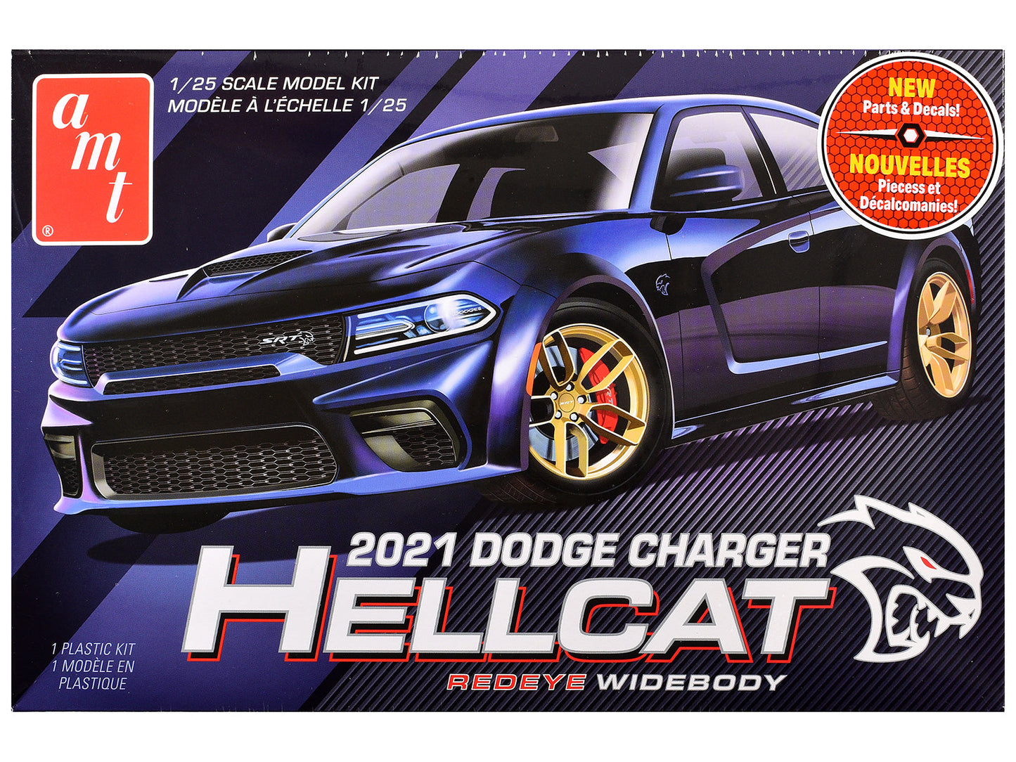 Skill 2 Model Kit 2021 Dodge Charger Hellcat Redeye Widebody 1/25 Scale Model