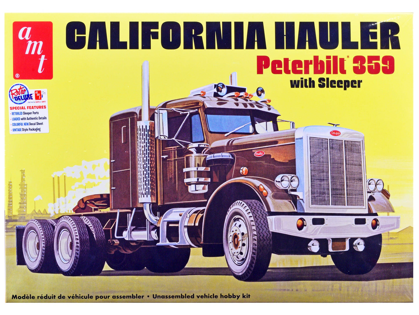 Skill 3 Model Kit Peterbilt 359 California Hauler with Sleeper Cab 1/25 Scale Model