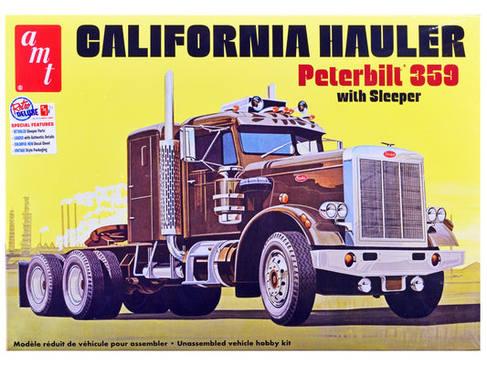 Skill 3 Model Kit Peterbilt 359 California Hauler with Sleeper Cab 1/25 Scale Model