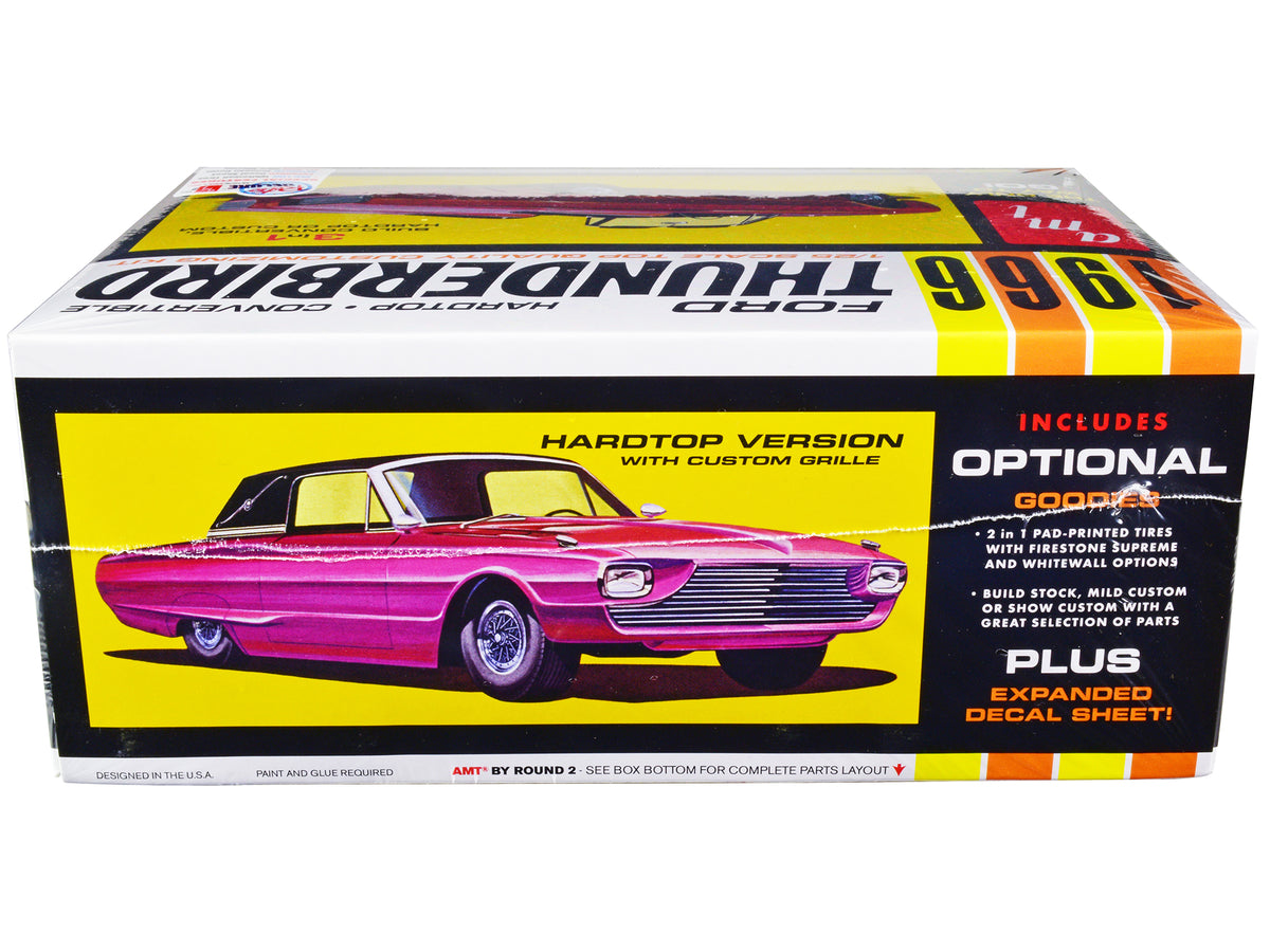 Skill 2 Model Kit 1966 Ford Thunderbird Hardtop/Convertible 3-in-1 Kit 1/25 Scale Model