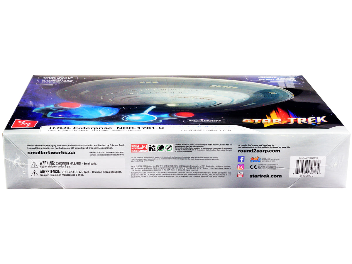 Skill 2 Model Kit U.S.S. Enterprise NCC-1701-C Space Ship "Star Trek: The Next Generation" (1987) TV Series 1/1400 Scale Model