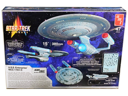 Skill 2 Model Kit U.S.S. Enterprise NCC-1701-C Space Ship "Star Trek: The Next Generation" (1987) TV Series 1/1400 Scale Model