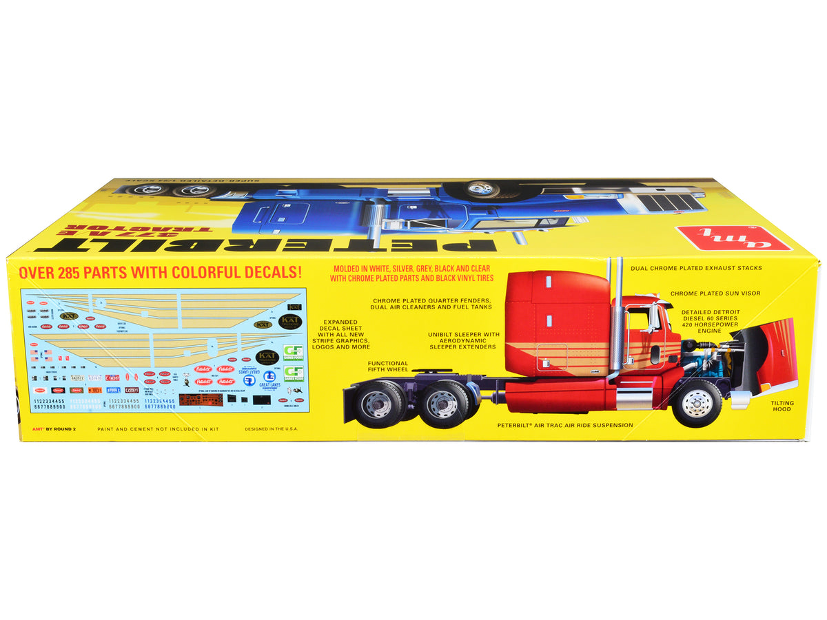 Skill 3 Model Kit Peterbilt 377 A/E Truck Tractor 1/24 Scale Model