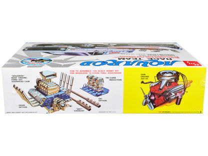 Skill 2 Model Kit Chevrolet Custom Van with Drag/Ski Boat and Trailer "Aqua Rod Race Team" 1/25 Scale Model