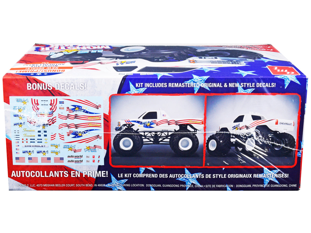 Skill 1 Snap Model Kit Chevrolet Silverado "USA-1" Monster Truck 1/32 Scale Model