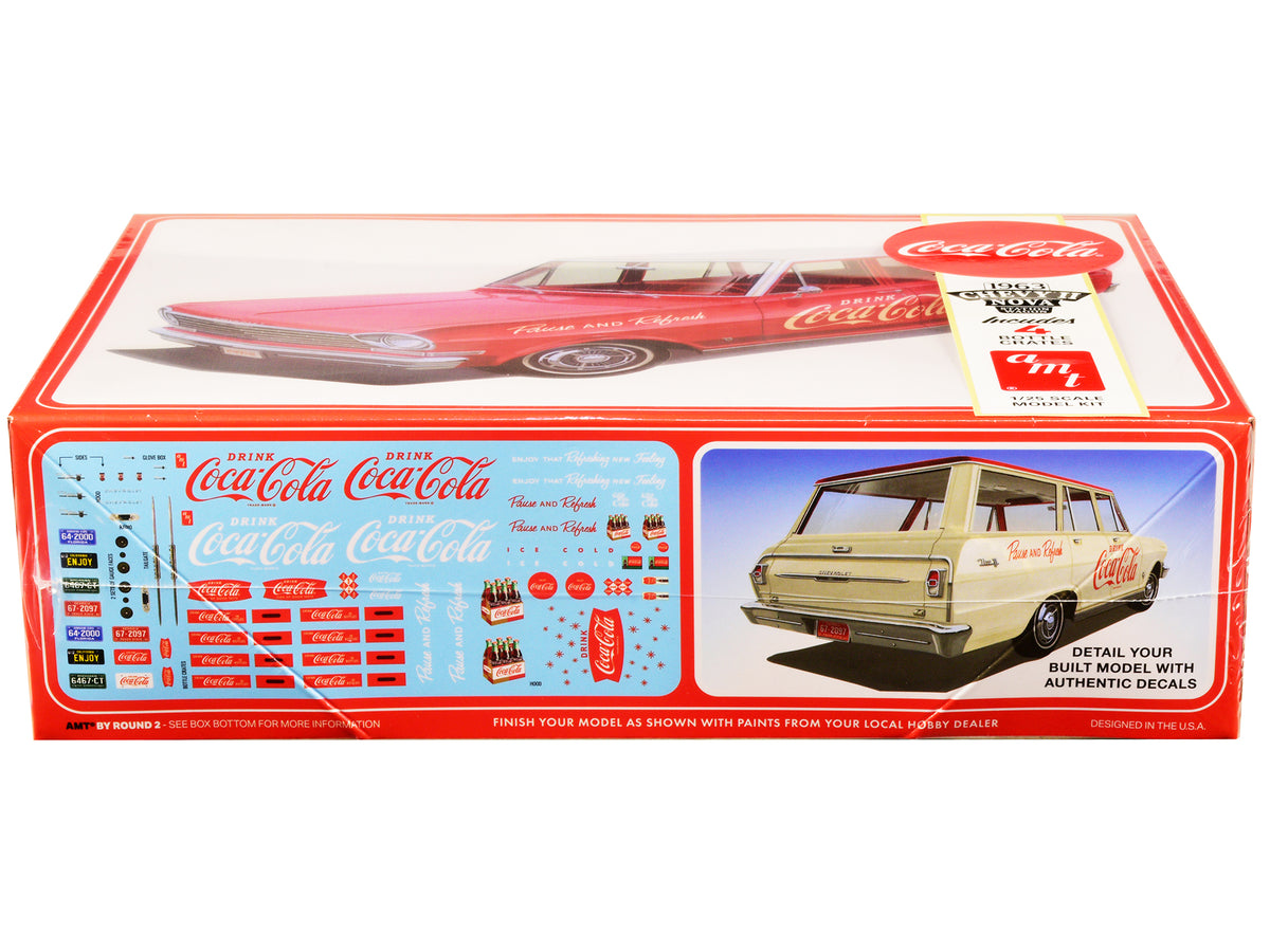 Skill 3 Model Kit 1963 Chevrolet II Nova Wagon "Coca-Cola" 1/25 Scale Model