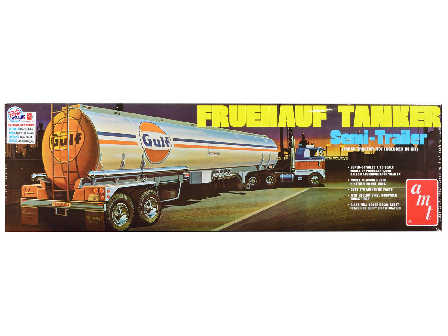 Skill 3 Model Kit Fruehauf Tanker Trailer "Gulf Oil" 1/25 Scale Model
