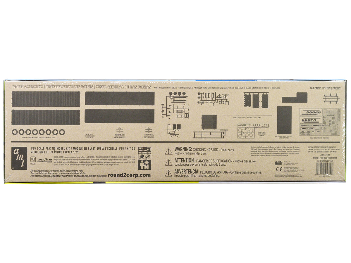 Skill 3 Model Kit Fruehauf Forty Foot Exterior Post Van Trailer "Dohrn Transfer Co." 1/25 Scale Model