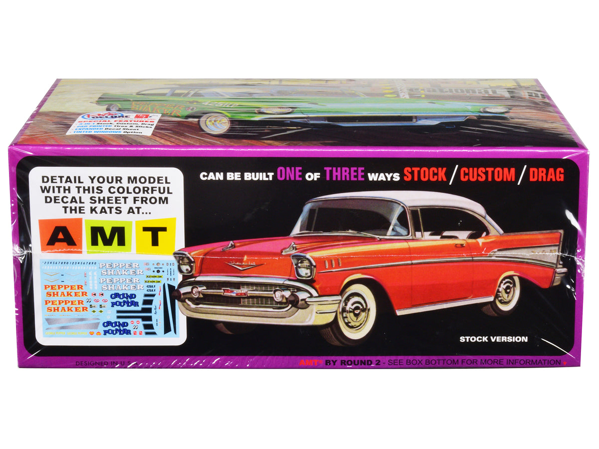 Skill 2 Model Kit 1957 Chevrolet Bel Air "Pepper Shaker" 3 in 1 Kit 1/25 Scale Model