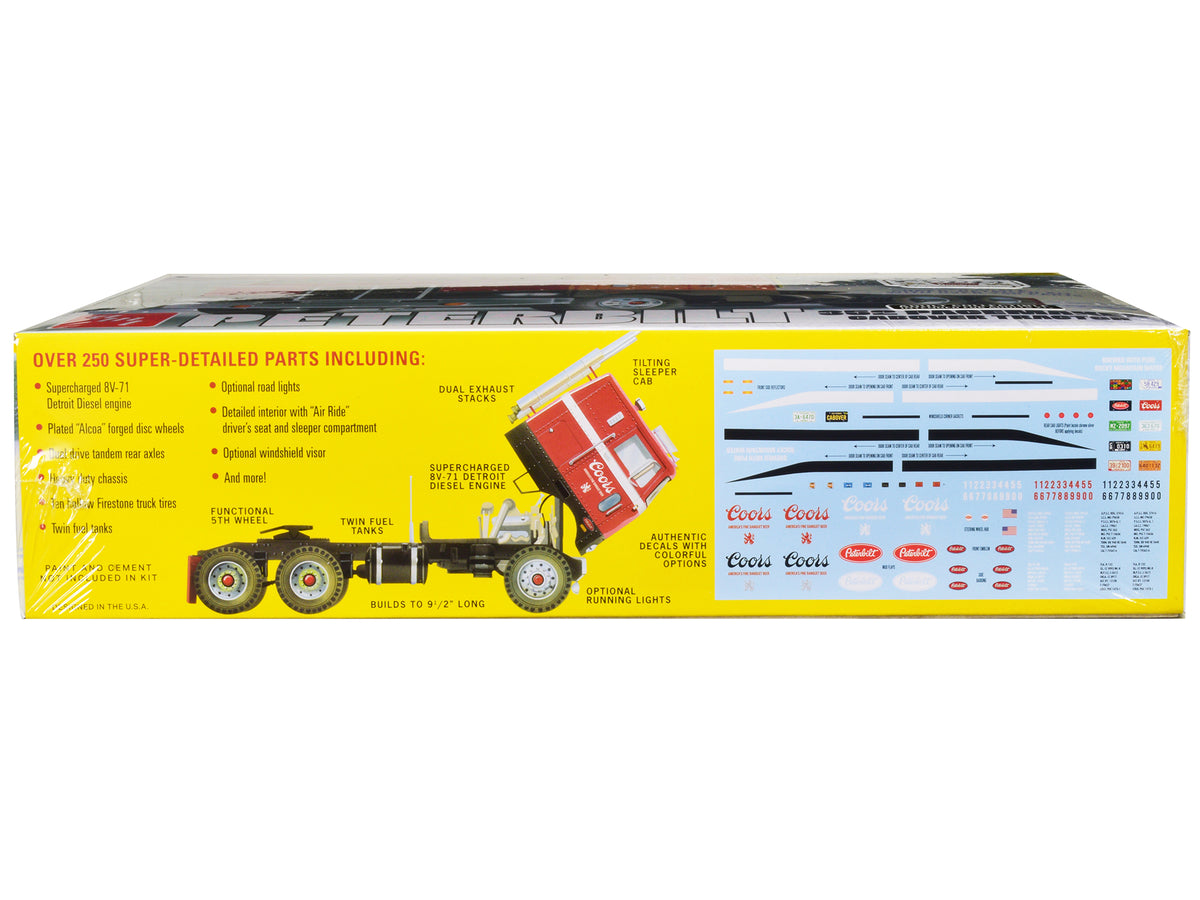 Skill 3 Model Kit Peterbilt 352 Pacemaker Cabover Tractor "Coors" 1/25 Scale Model