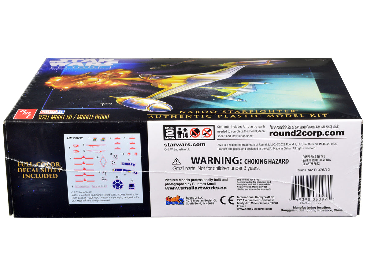 Skill 2 Model Kit Naboo Starfighter Spaceship "Star Wars: Episode I - The Phantom Menace" (1999) Movie 1/48 Scale Model