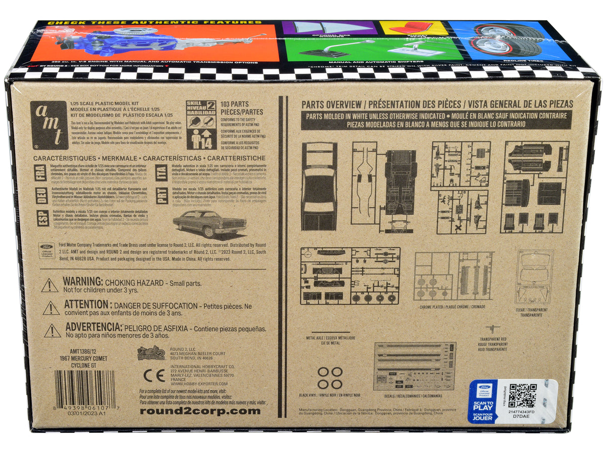 Skill 2 Model Kit 1967 Mercury Comet Cyclone GT 1/25 Scale Model
