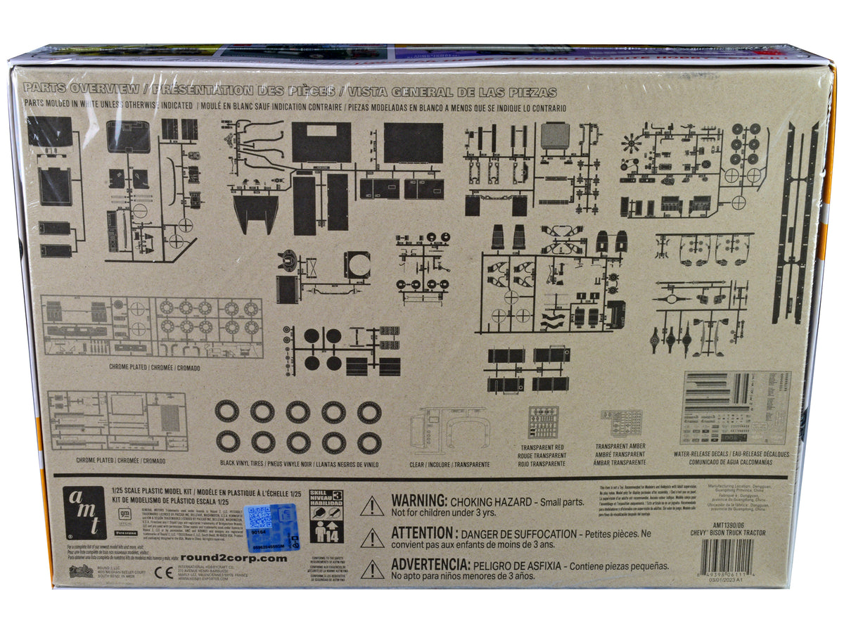 Skill 3 Model Kit Chevrolet Bison Truck Tractor 1/25 Scale Model