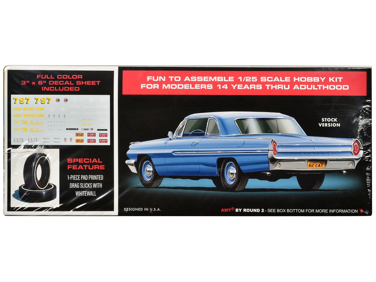 Skill 2 Model Kit 1962 Pontiac Catalina Super Stock 3-in-1 Kit 1/25 Scale Model