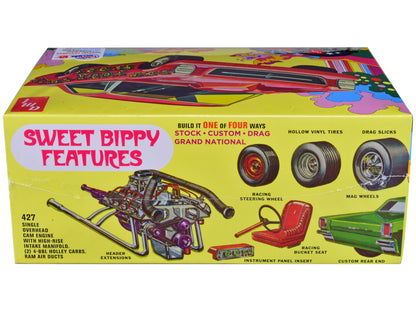 Skill 2 Model Kit 1966 Ford Galaxie 500 Hardtop "Sweet Bippy" 4-in-1 Kit 1/25 Scale Model
