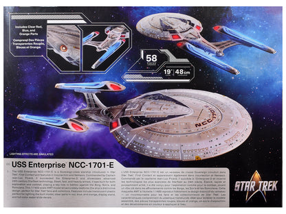 Skill 2 Model Kit U.S.S. Enterprise NCC-1701-E Space Ship "Star Trek: First Contact" (1996) Movie 1/1400 Scale Model
