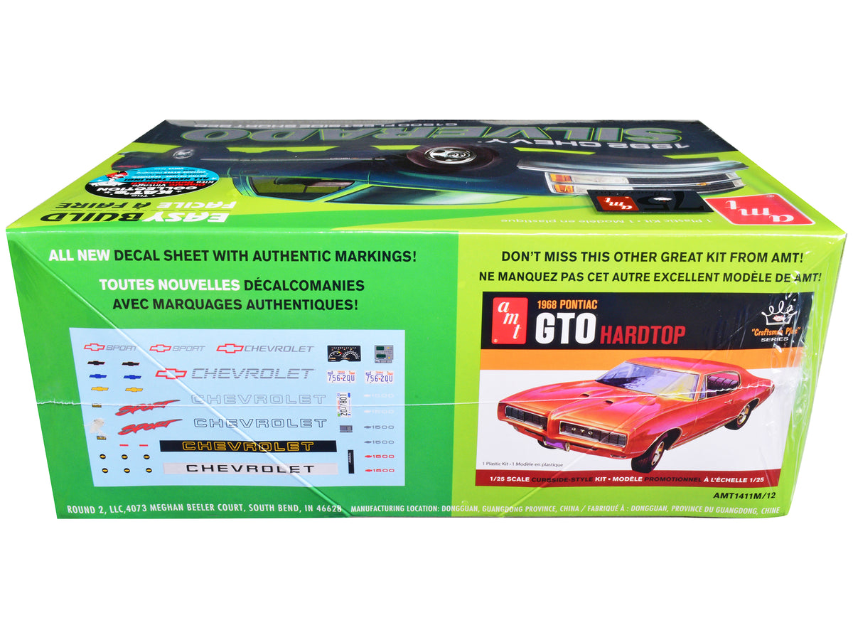Skill 2 Model Kit 1992 Chevrolet Silverado C1500 Fleetside Short Bed Pickup Truck "Easy Build" 1/25 Scale Model