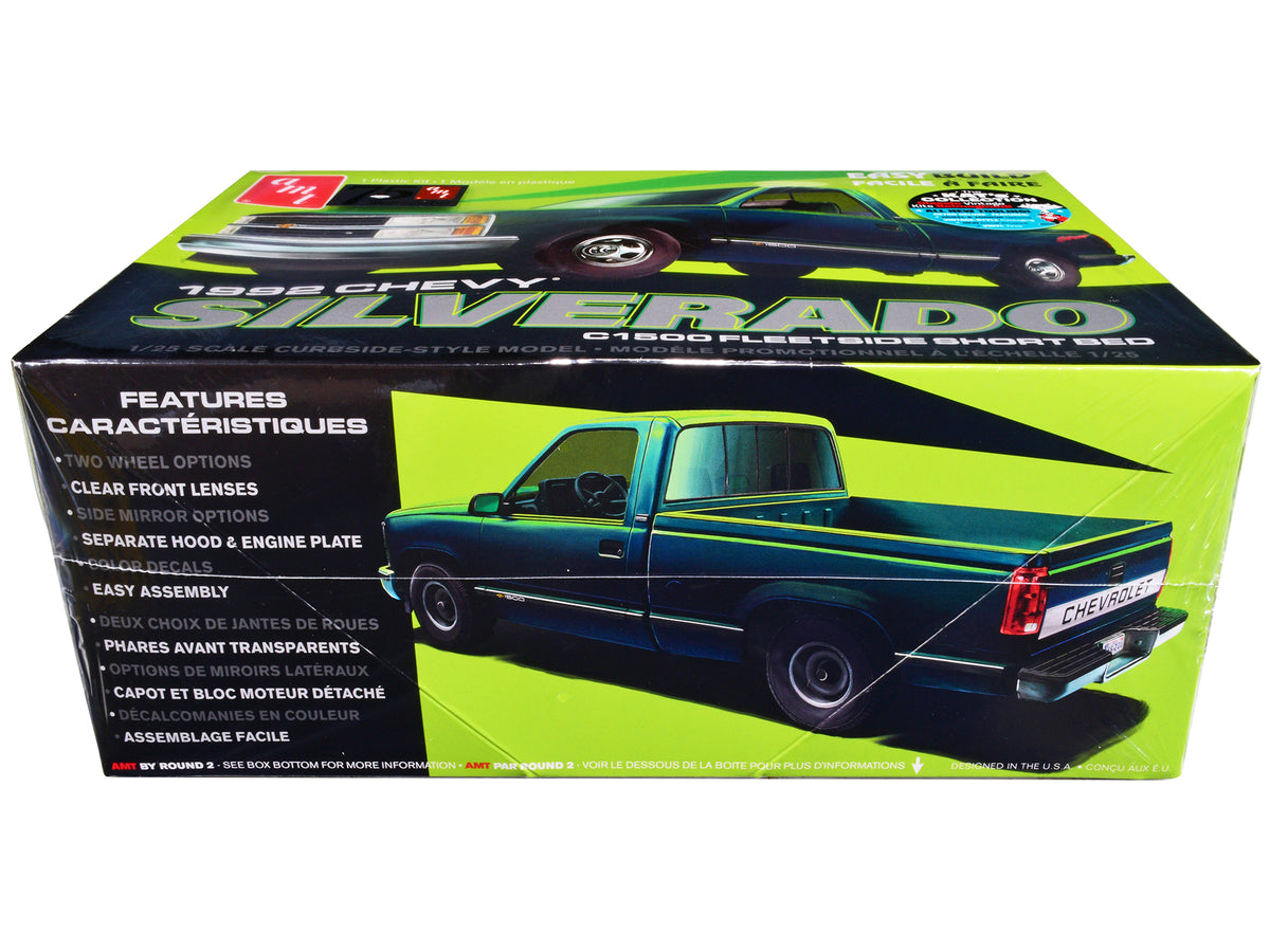 Skill 2 Model Kit 1992 Chevrolet Silverado C1500 Fleetside Short Bed Pickup Truck "Easy Build" 1/25 Scale Model