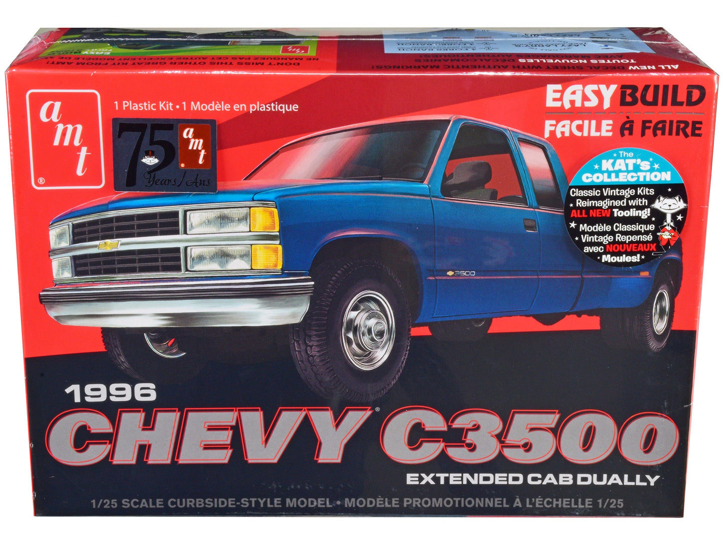 Skill 2 Model Kit 1996 Chevrolet C3500 Extended Cab Dually Pickup Truck "Easy Build" 1/25 Scale Model