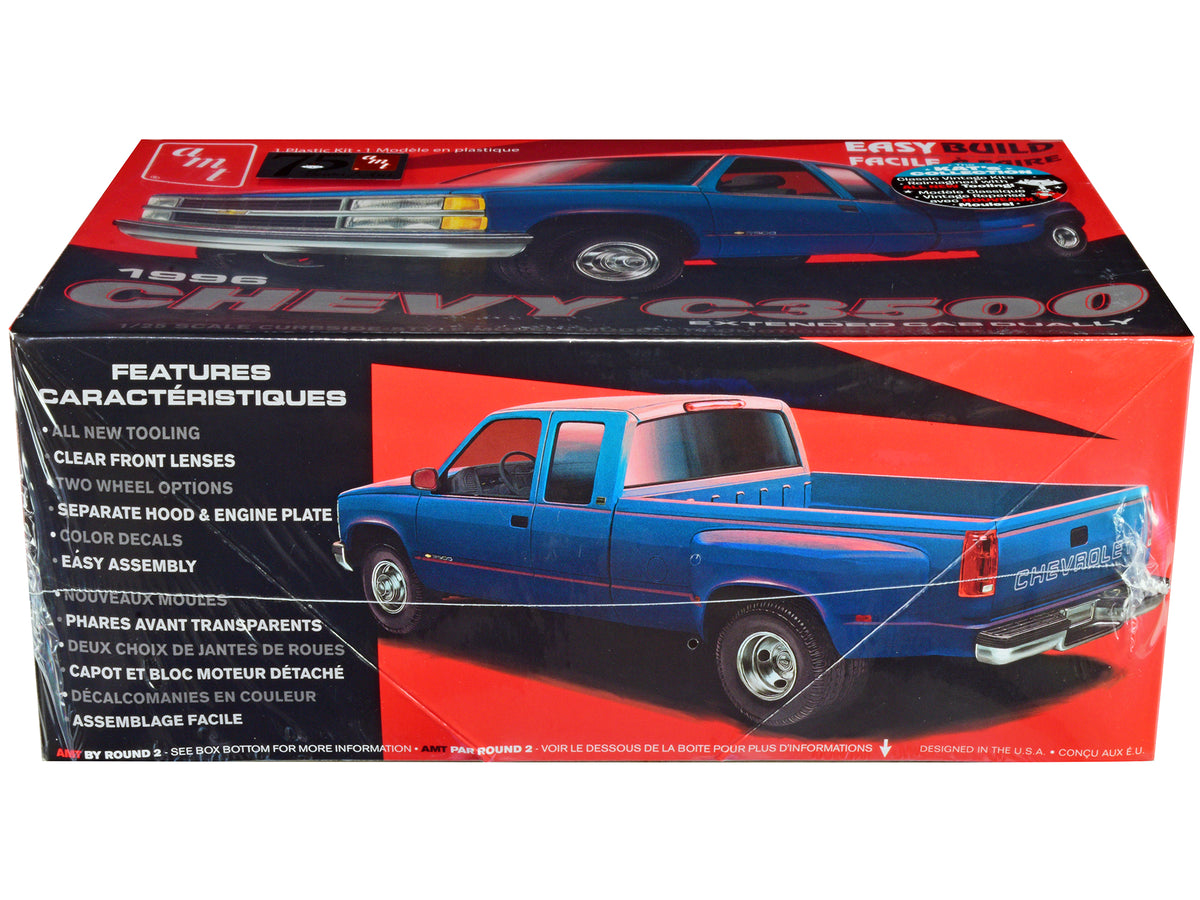 Skill 2 Model Kit 1996 Chevrolet C3500 Extended Cab Dually Pickup Truck "Easy Build" 1/25 Scale Model