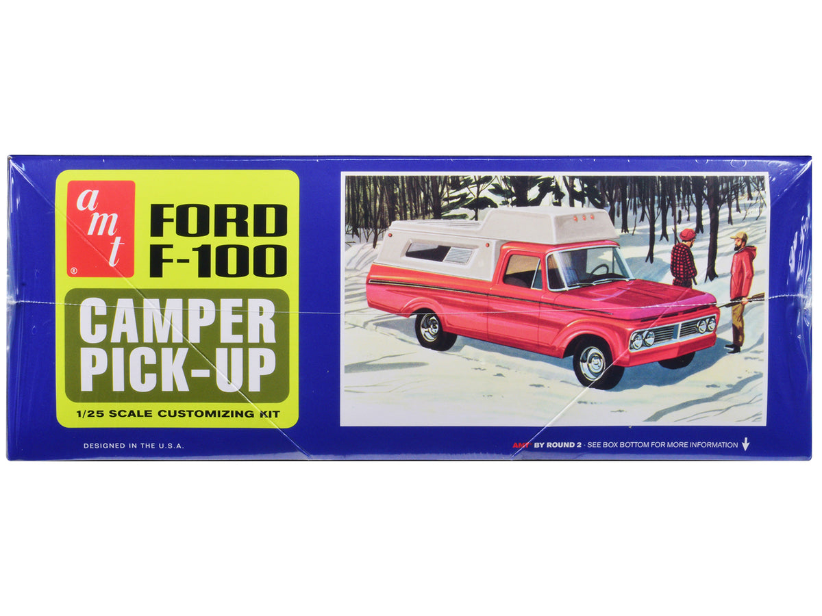 Skill 2 Model Kit 1963 Ford F-100 Camper Pickup Truck 3-in-1 Kit 1/25 Scale Model