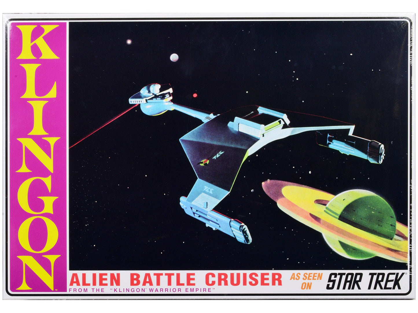 Skill 2 Model Kit "Klingon Warrior Empire" Alien Battle Cruiser "Star Trek" (1966-1969) TV Series 1/650 Scale Model