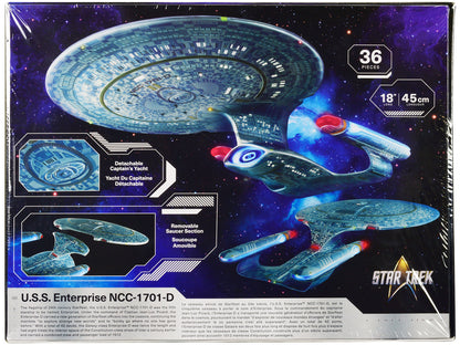 Skill 2 Model Kit U.S.S. Enterprise NCC-1701-D Space Ship "Star Trek: The Next Generation" (1987-1994) TV Series 1/1400 Scale Model