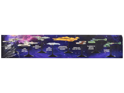 Skill 2 Model Kit Allies and Adversaries Space Ship Set "Star Trek" Franchise 1/2500 Scale Model