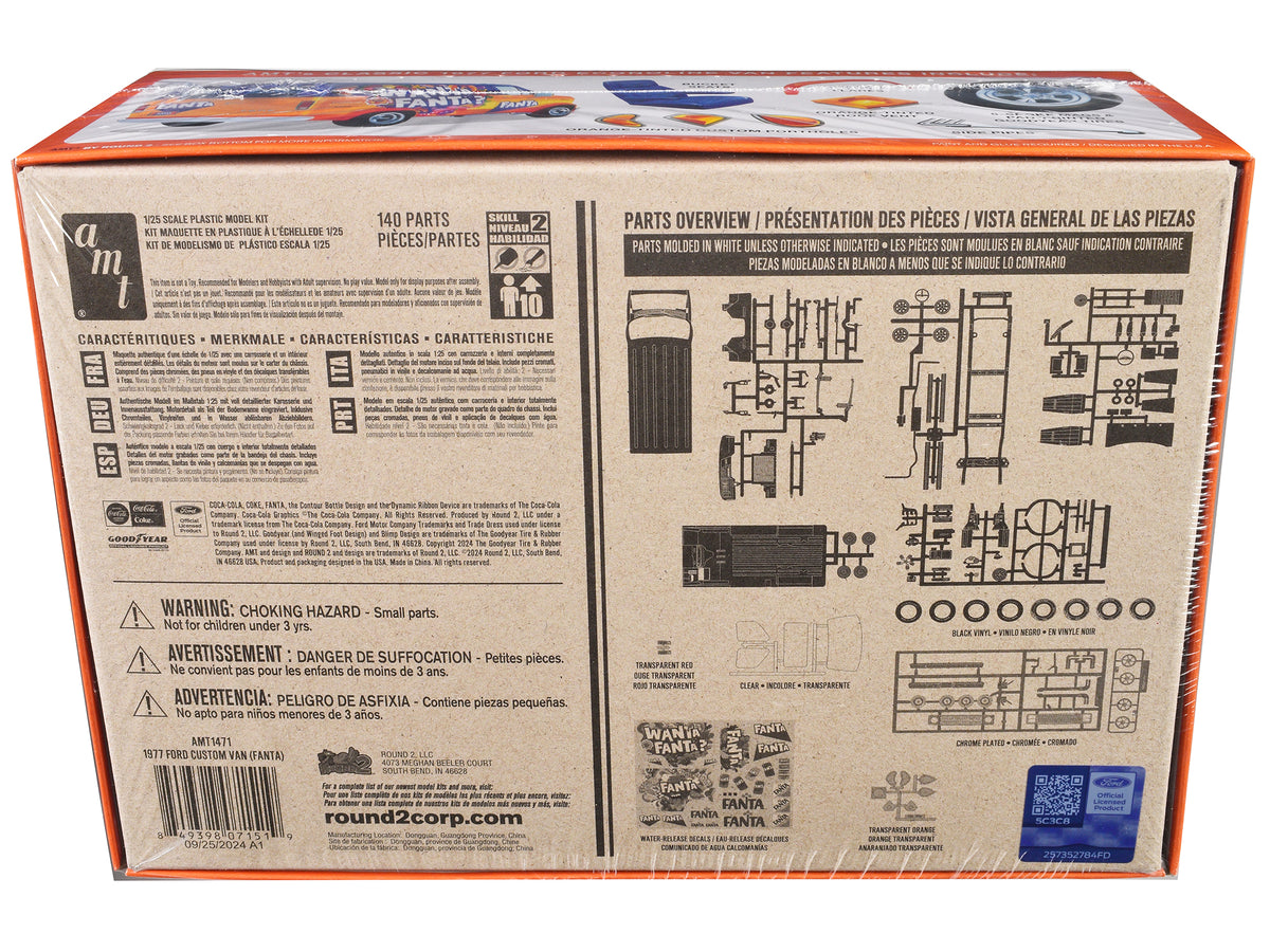 Skill 2 Model Kit 1977 Ford Custom Van "Fanta" 1/25 Scale Model