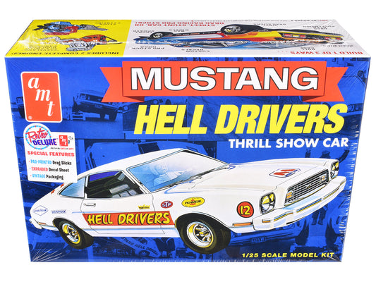 Skill 2 Model Kit 1977 Ford Mustang "Hell Drivers" Thrill Show Car 1/25 Scale Model