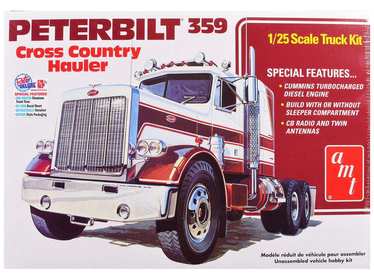 Skill 3 Model Kit Peterbilt 359 "Cross Country Hauler" 1/25 Scale Model